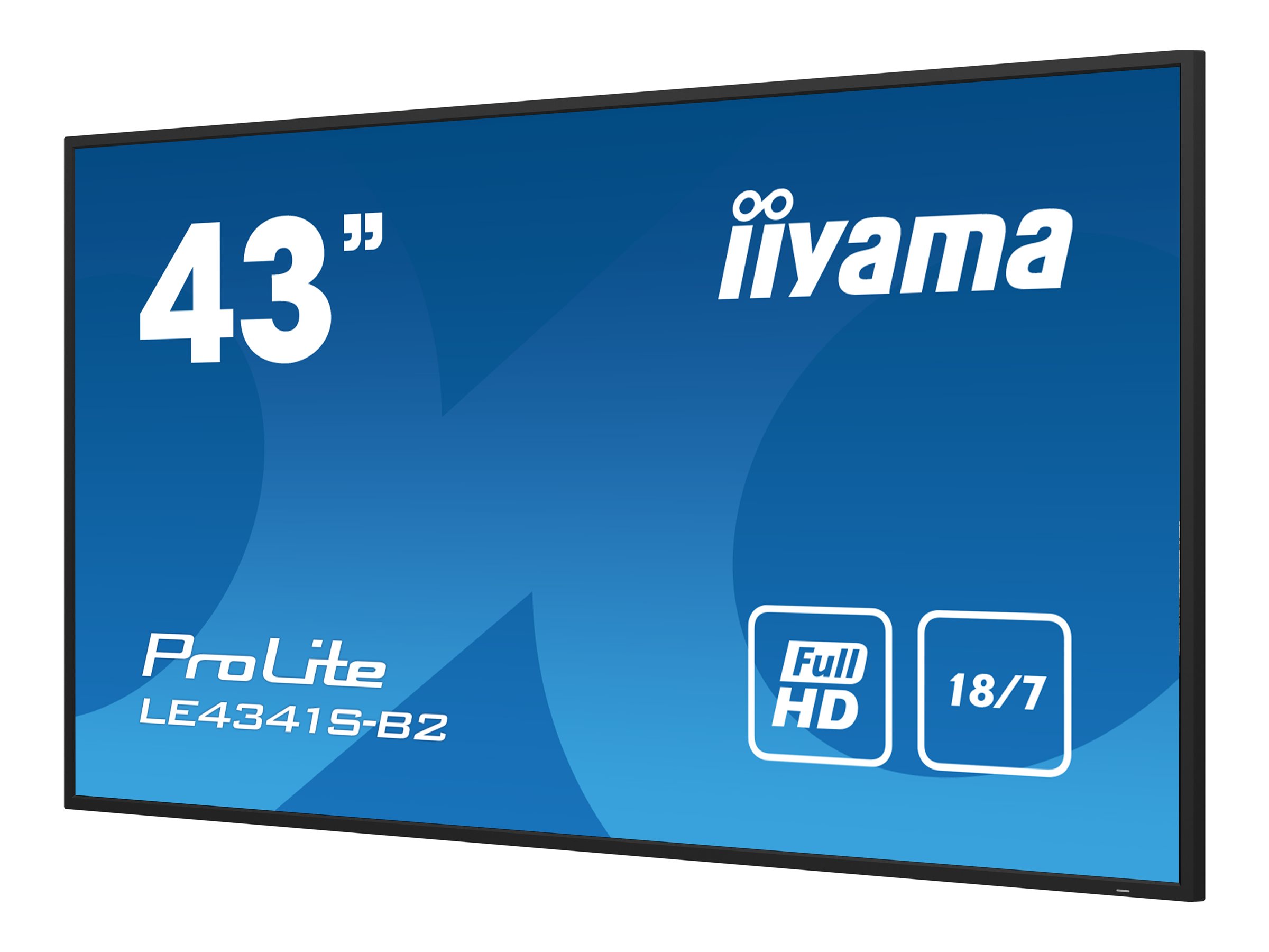 IIYAMA LE4341S-B2 10922cm 43Zoll 1920x1080 IPS panel 1perc Haze 8ms Landscape mode Speakers 2x 10W VGA 3x HDMI 350cd/m Media Play IIYAMA LE4341S-B2 10922cm 43Zoll 1920x1080 IPS panel 1perc Haze 8ms Landscape mode Speakers 2x 10W VGA 3x HDMI 350cd/m Media Play