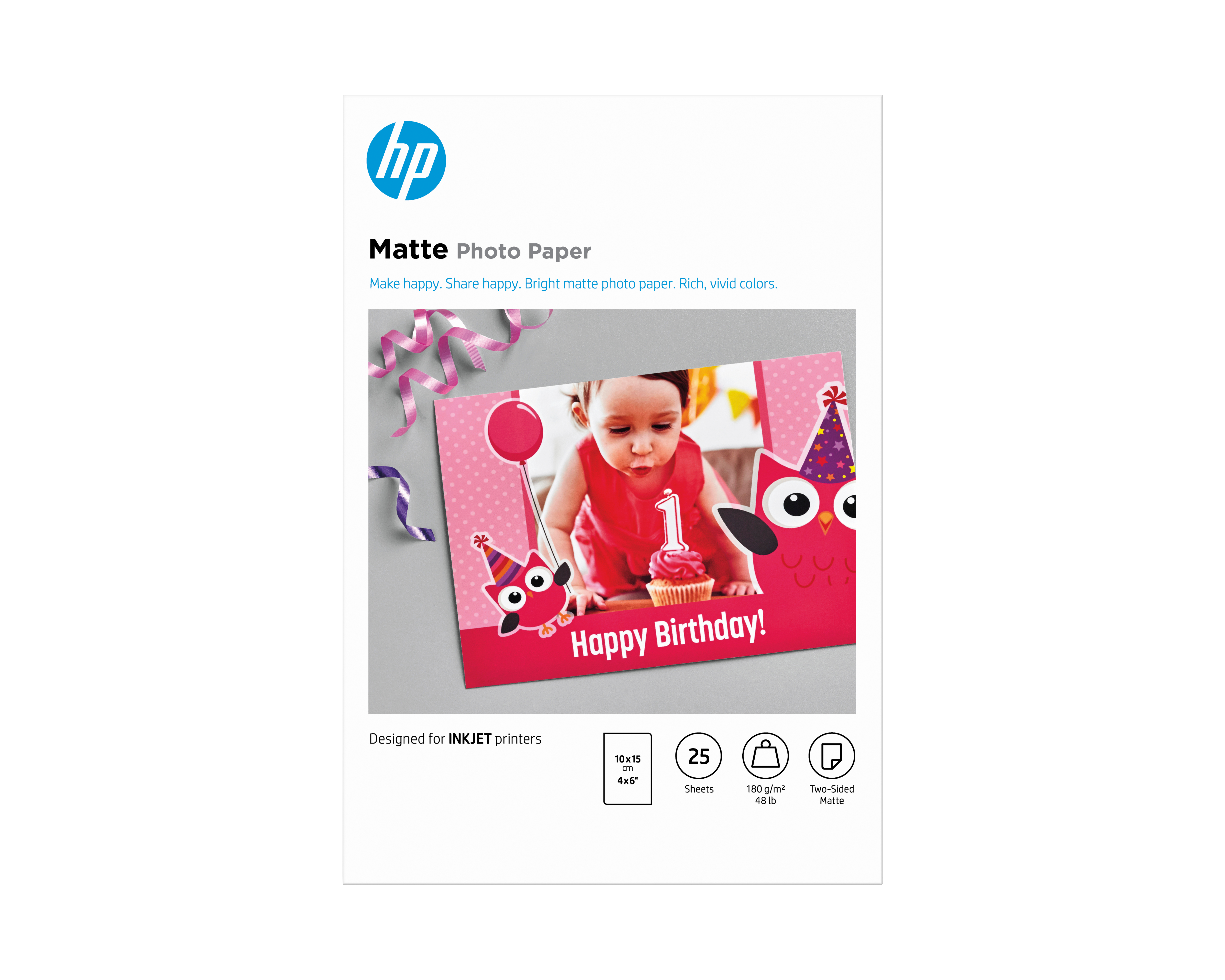 HP Fotopapier 7HF70A 10,0 x 15,0 cm matt 180 gqm 25 Blatt