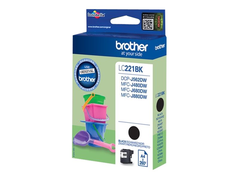 LC221BK BROTHER MFC Tinte black 260 LC221BK BROTHER MFC Tinte black 260