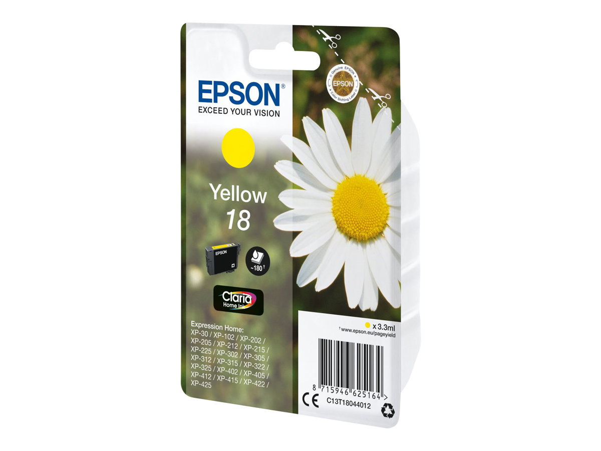 C13T18044012 EPSON XP Tinte yellow ST C13T18044012 EPSON XP Tinte yellow ST