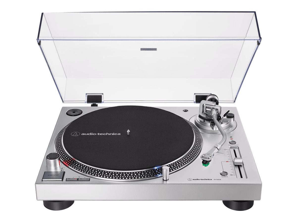 Audio-Technica AT-LP120X Direktangetriebener Plattenspieler, silber Audio-Technica AT-LP120X Direktangetriebener Plattenspieler, silber