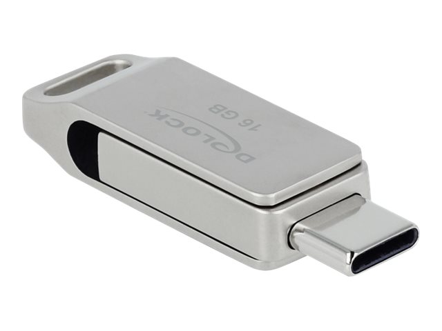 Delock USB 3.2 Gen 1 USB-C? + Typ-A Speicherstick 16 GB - Metallgeh?use