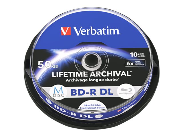 10 verbatim Blu-ray BD-R 50 GB bedruckbar