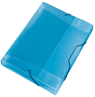 VELOFLEX Heftbox Crystal 3,0 cm transparent blau