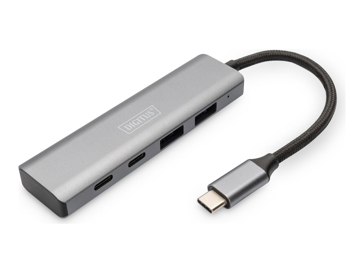 DIGITUS USBC 4 Port HUB, 2x USB A 2x USBC