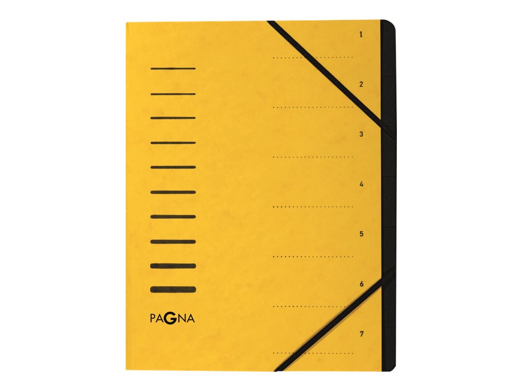PAGNA Ordnungsmappe 7 Faecher gelb PAGNA Ordnungsmappe 7 Faecher gelb