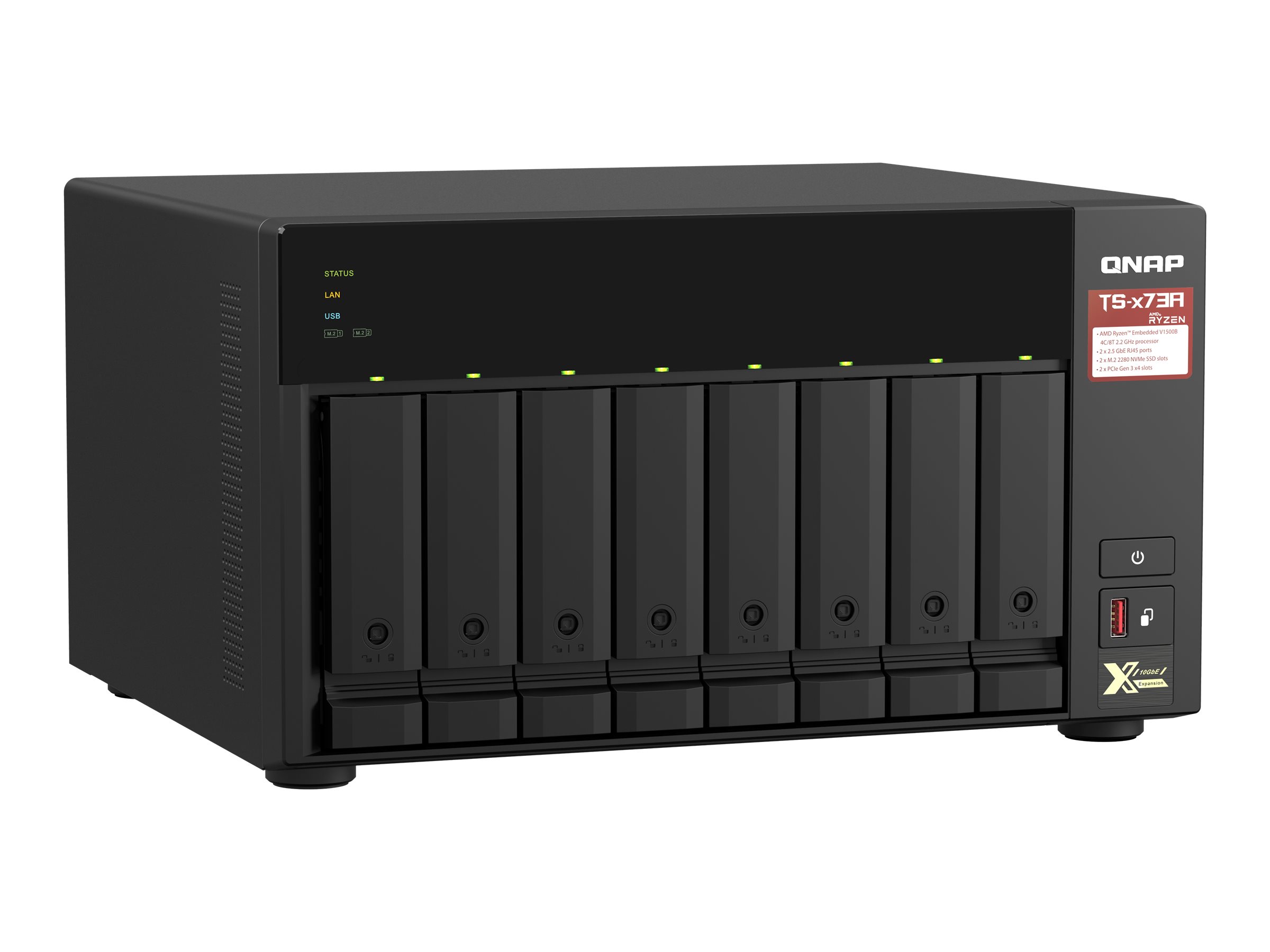 8Bay Qnap TS873A8G 8 Bay NAS Enclosure Storage Server NAS