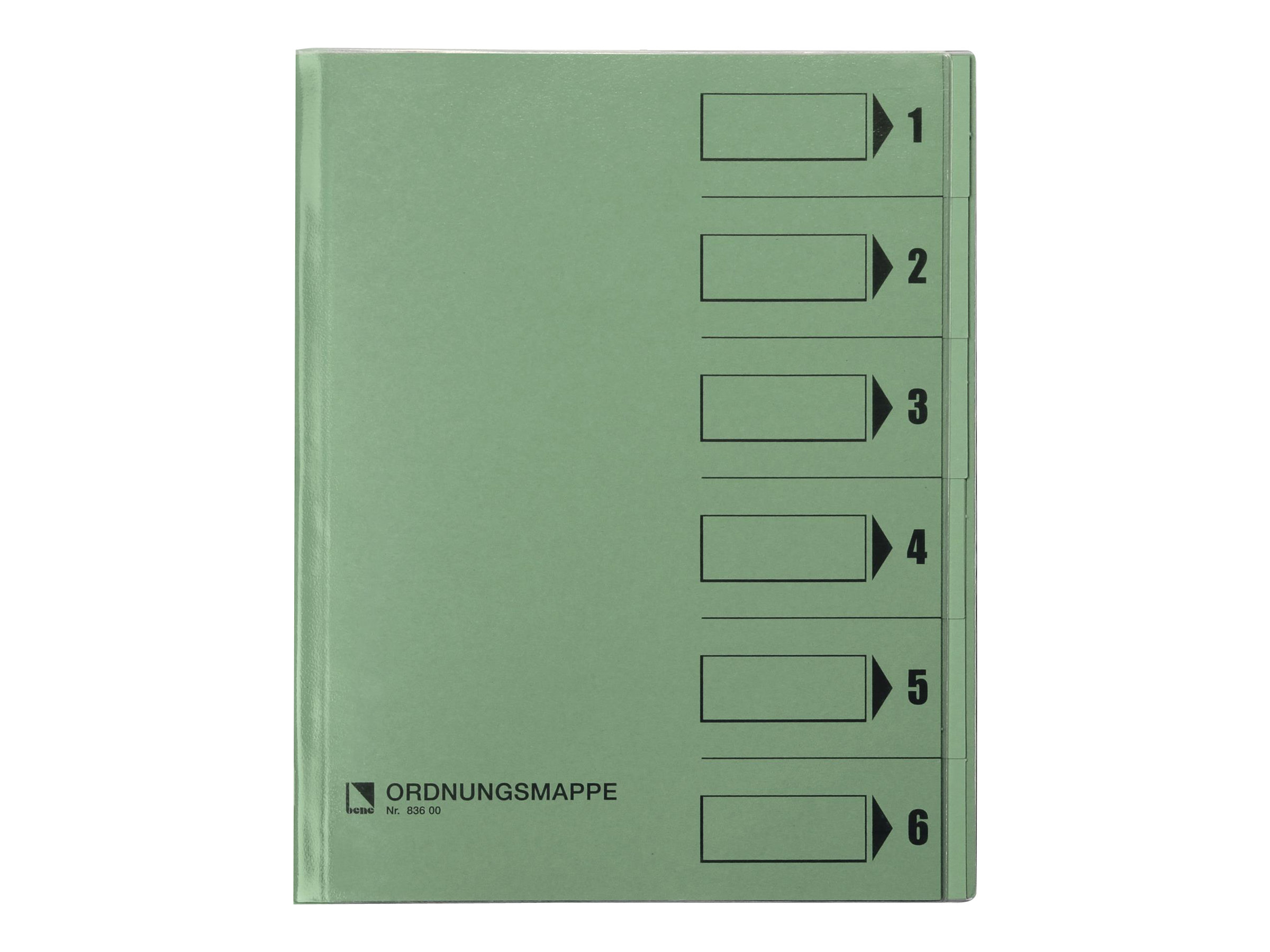 bene Ordnungsmappe 6 Fächer grün, 1 St