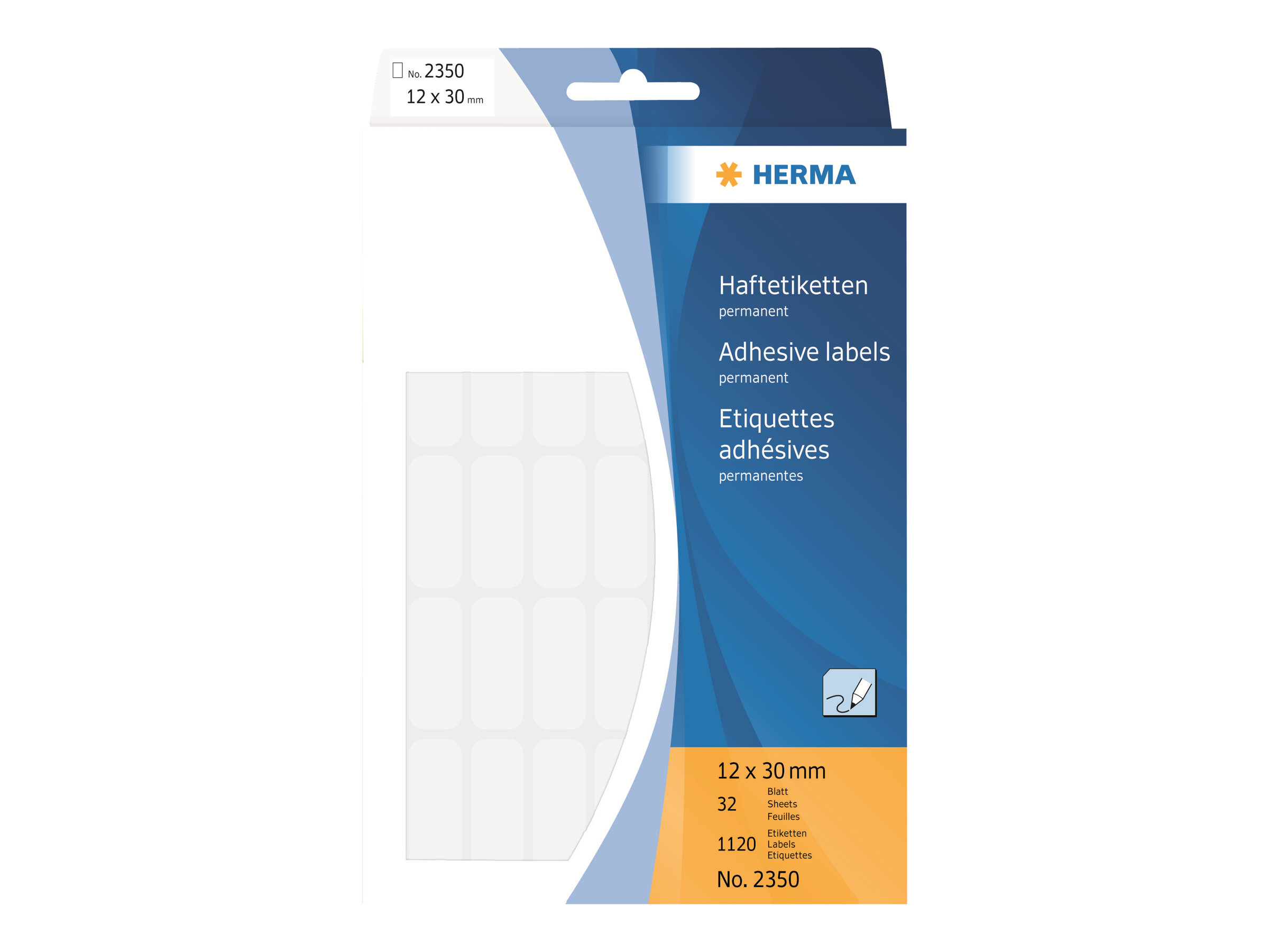 1.120 HERMA Etiketten 2350 weiÃ 30,0 x 12,0 mm