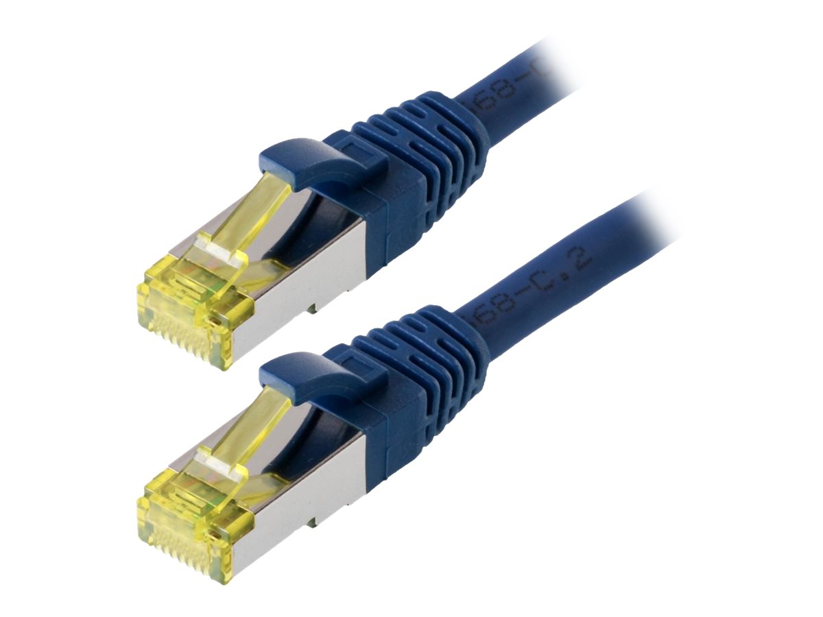 helos Patchkabel Cat 6a SFTP RJ45 blau 5m AWG267 LSZH GHMT