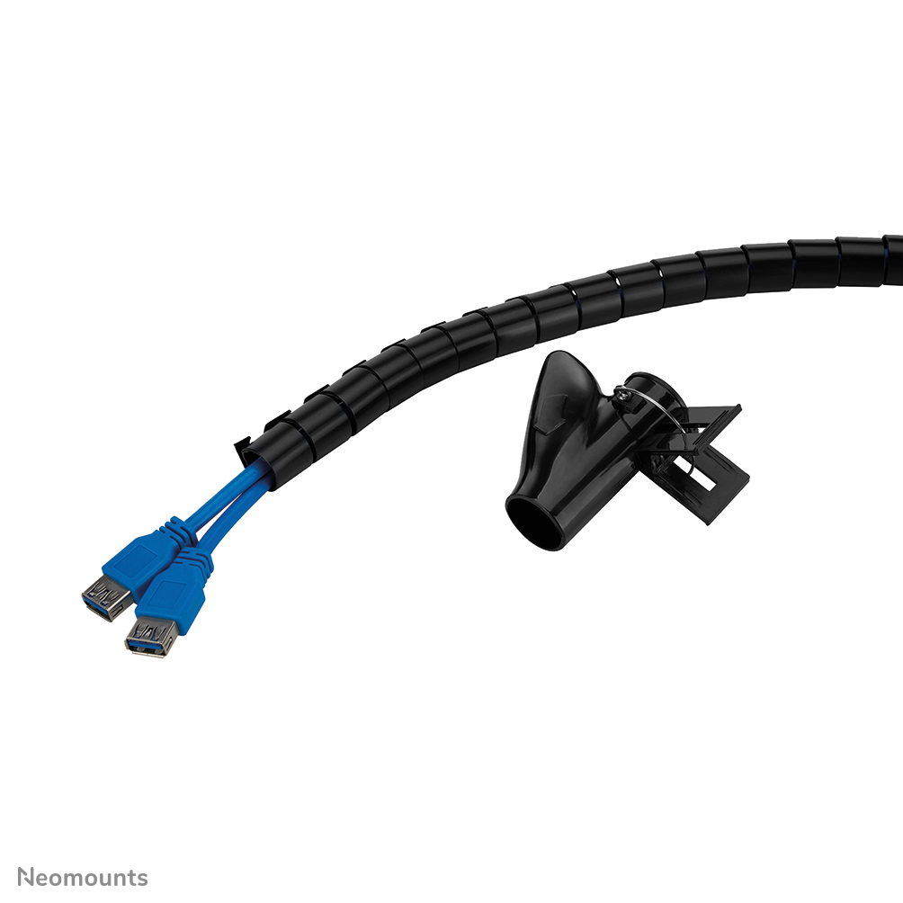 NewStar Kabelspirale 200x1,5cm 1-4 Kabel schwarz