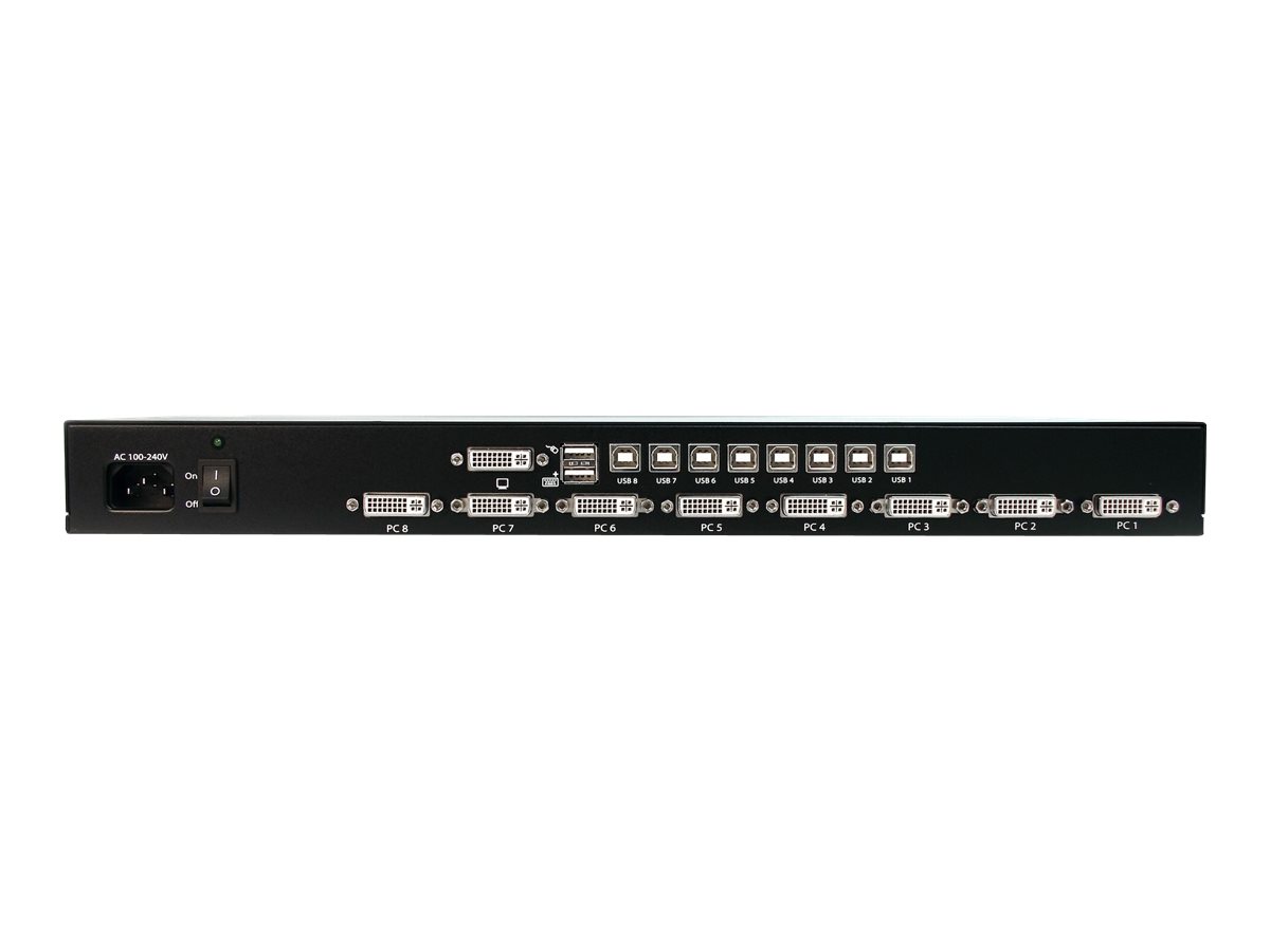STARTECH.COM 8 Port 1HE DVI USB KVM Switch - 8-fach DVI-I / USB-B Umschalter zur Rack-Montage
