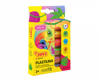 JOVI Knete PLASTILINA farbsortiert, 6 Farben je 15,0 g