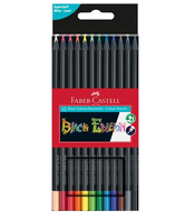 12 FABER-CASTELL Blackwood Buntstifte farbsortiert