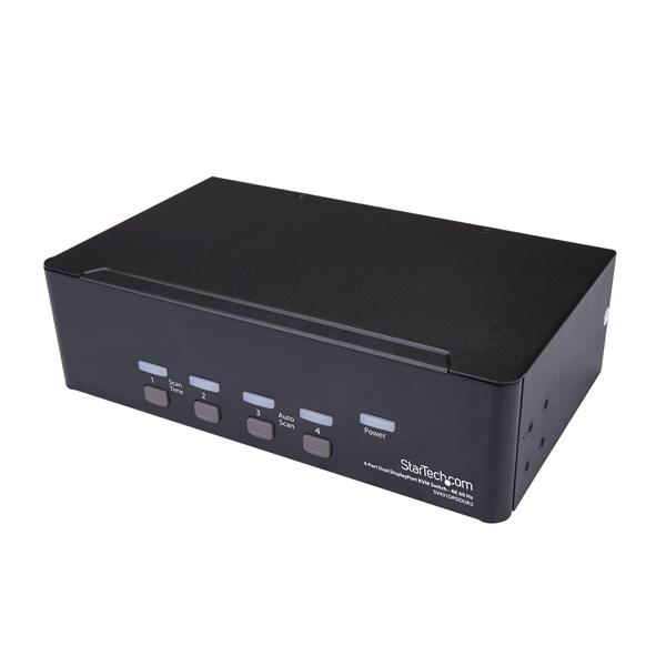 STARTECHCOM 4 Port Dual DisplayPort KVM Switch DisplayPort 12 KVM 4K 60Hz DisplayPort Switch USB KVM Switch