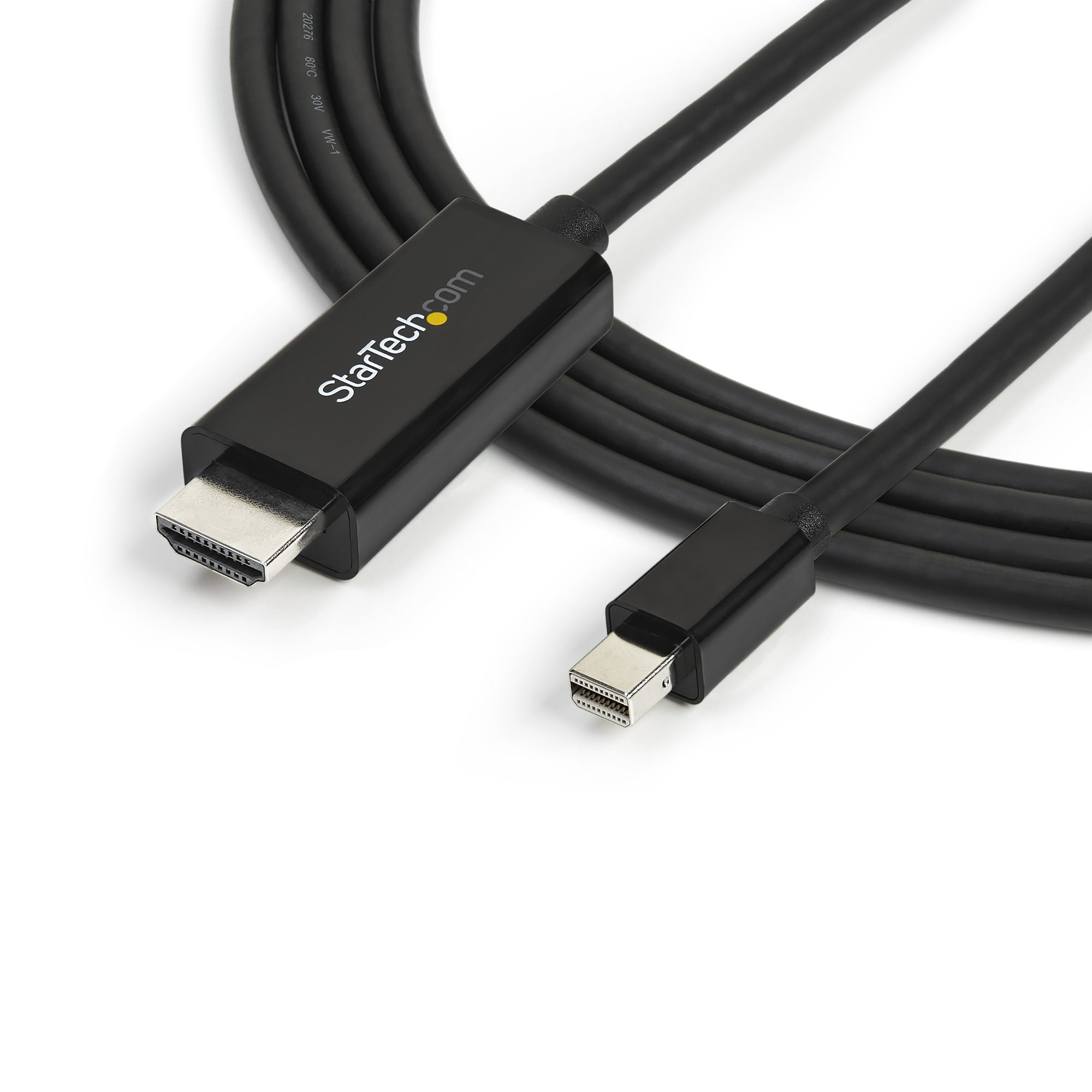 STARTECHCOM Mini DisplayPort auf HDMI Adapterkabel Mini DP zu HDMI Adapter Kabel 3m Ultra HD 4K 30Hz Schwarz