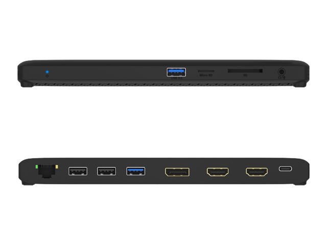 ICY BOX IB-DK2116-C USB Type-C DockingStation mit dreifacher Videoausgabe HDMI und DisplayPort unterstuetzen bis zu 4K 60 Hz