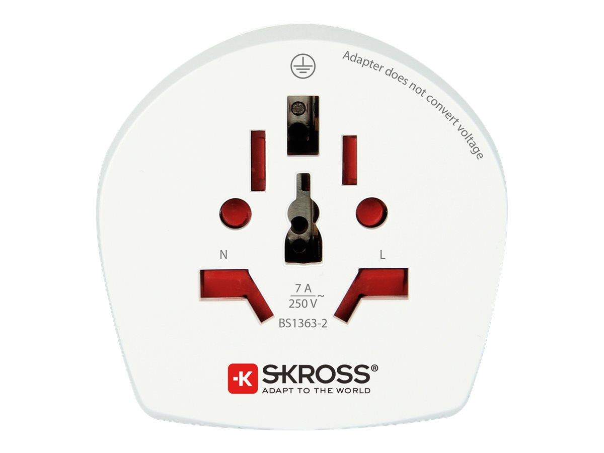 SKROSS Reiseadapter World to UK (7A, BS)
