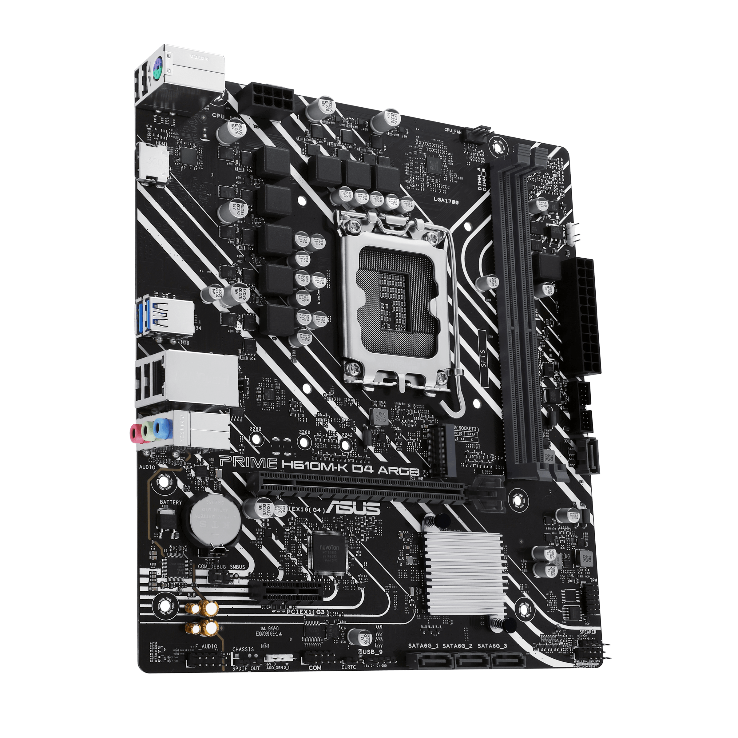 ASUS PRIME H610MK D4 ARGB LGA1700 microATX motherboard 2xDDR4 4xSATA PCIe 40 M2 slot