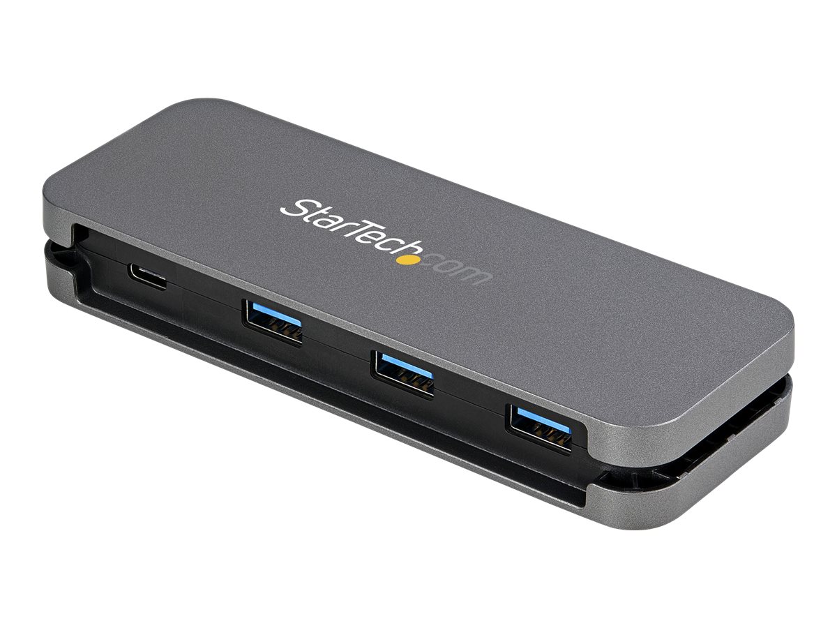 StarTech.com 4 Port USB-C-Hub - 3x USB-A/1x USB-C - 5Gbit/s USB 3.0 Typ-C Hub (3.2/3.1 Gen 1) - Busbetrieben - Tragbarer USB-C auf USB-A Adapter Hub - 28,5cm Kabel integirertes Host-Kabel (HB30CM3A1CB) - Hub - 4 Anschlüsse