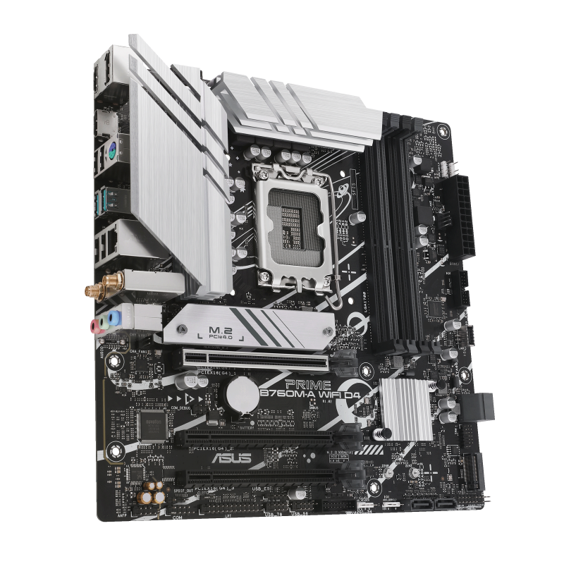 ASUS PRIME B760MA WIFI D4 LGA 1700 4xDDR4 microATX 4xSATA MB 1xHDMI 21 1xDP 14 1xDSub 2xM2
