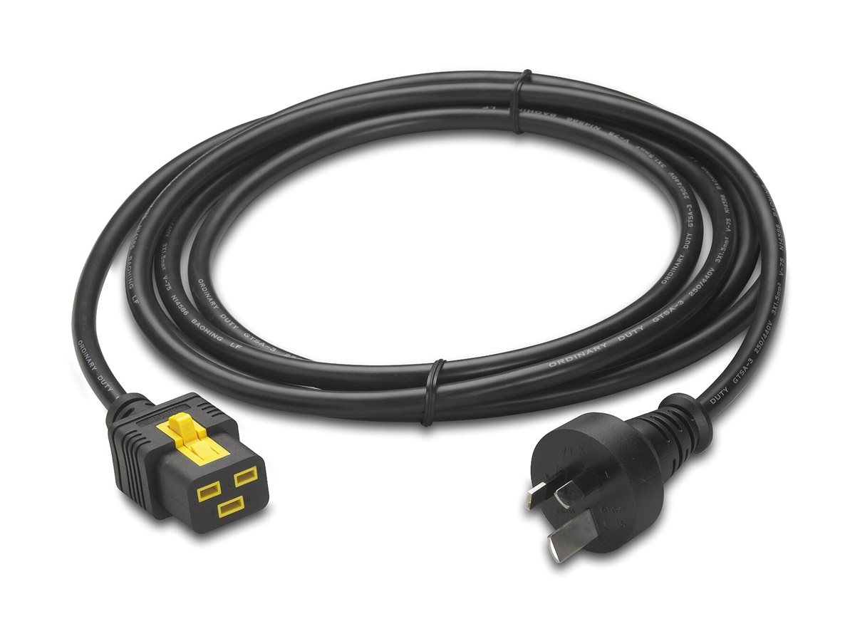 APC Power Cord, Locking C19 to Australia Plug, 3.0m