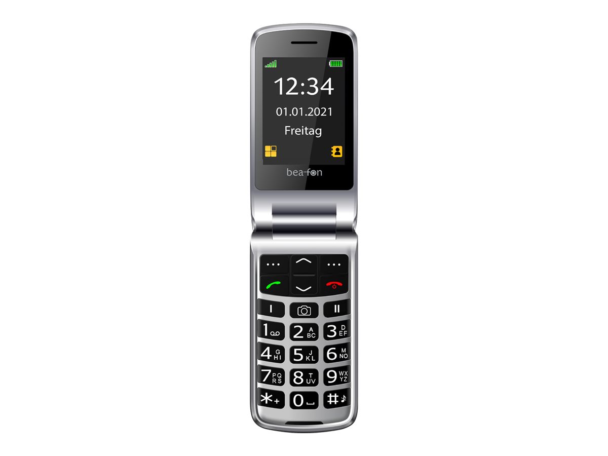 Beafon SL645 plus Silver Line, Gro?tastenklapphandy, schwarz-silber