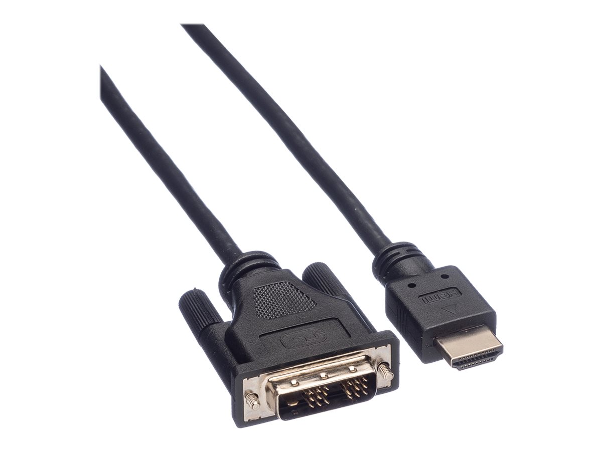 ROLINE Kabel DVI 181 ST HDMI ST schwarz 2m