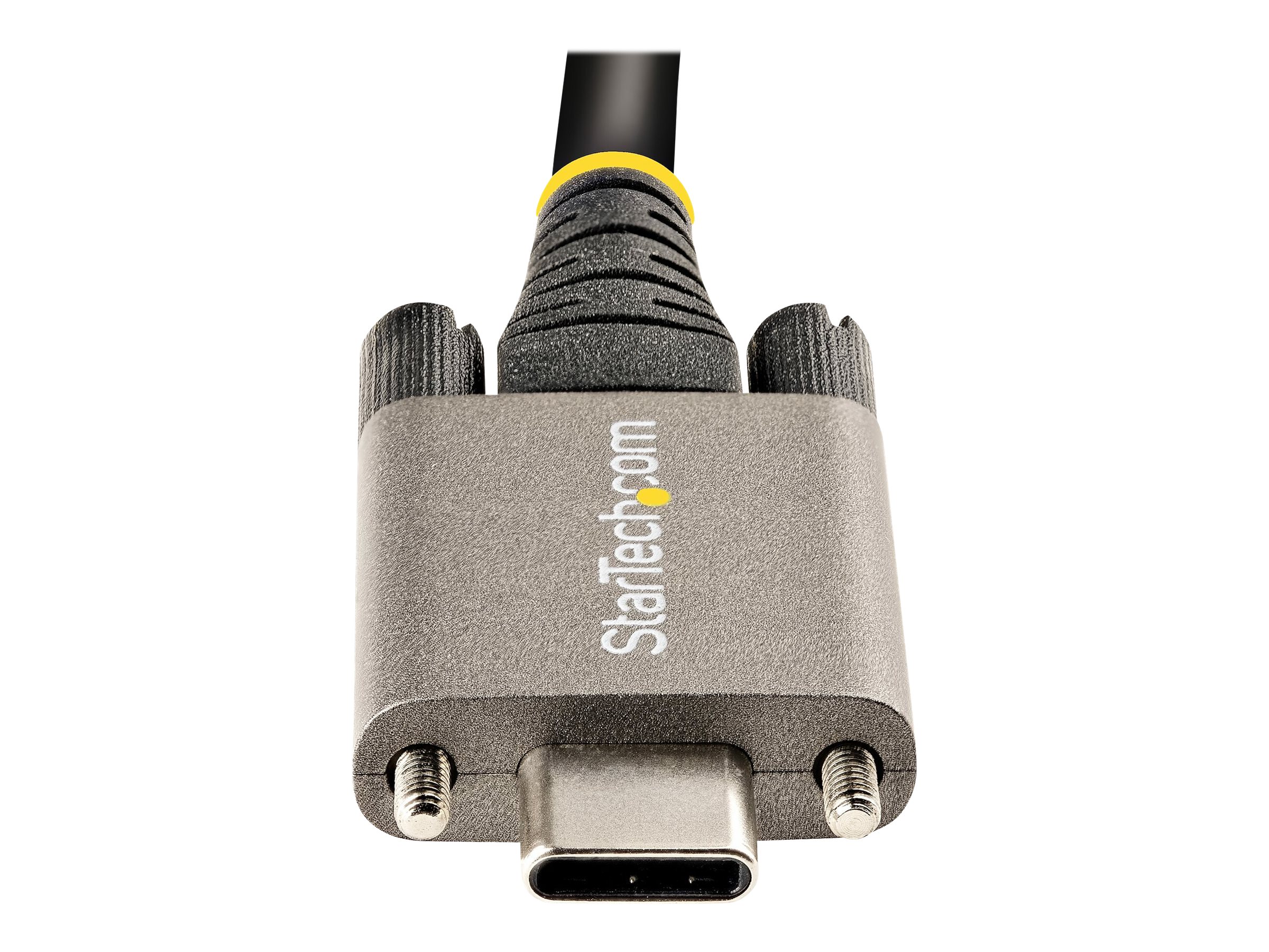 STARTECH.COM 1m USB-C cable with screw lock 10Gbit/s - USB 3.1/3.2 Gen 2 Type-C cable - 100W 5A PD DP Alt Mode