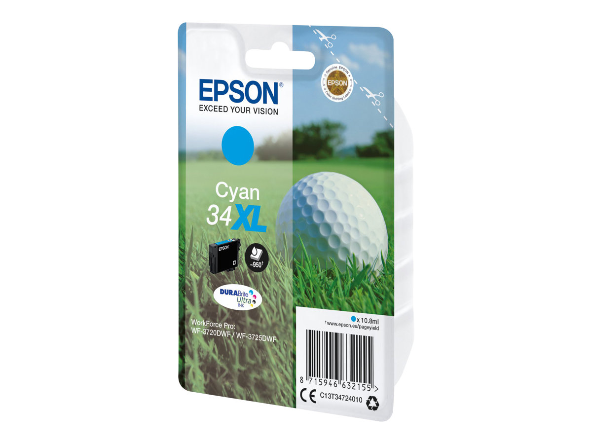 C13T34724010 EPSON WF Tinte cyan HC 950