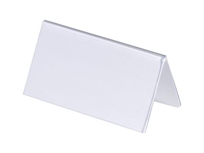 DURABLE Tischnamensschilder 52x100mm 25 StÃ¼ck transparent