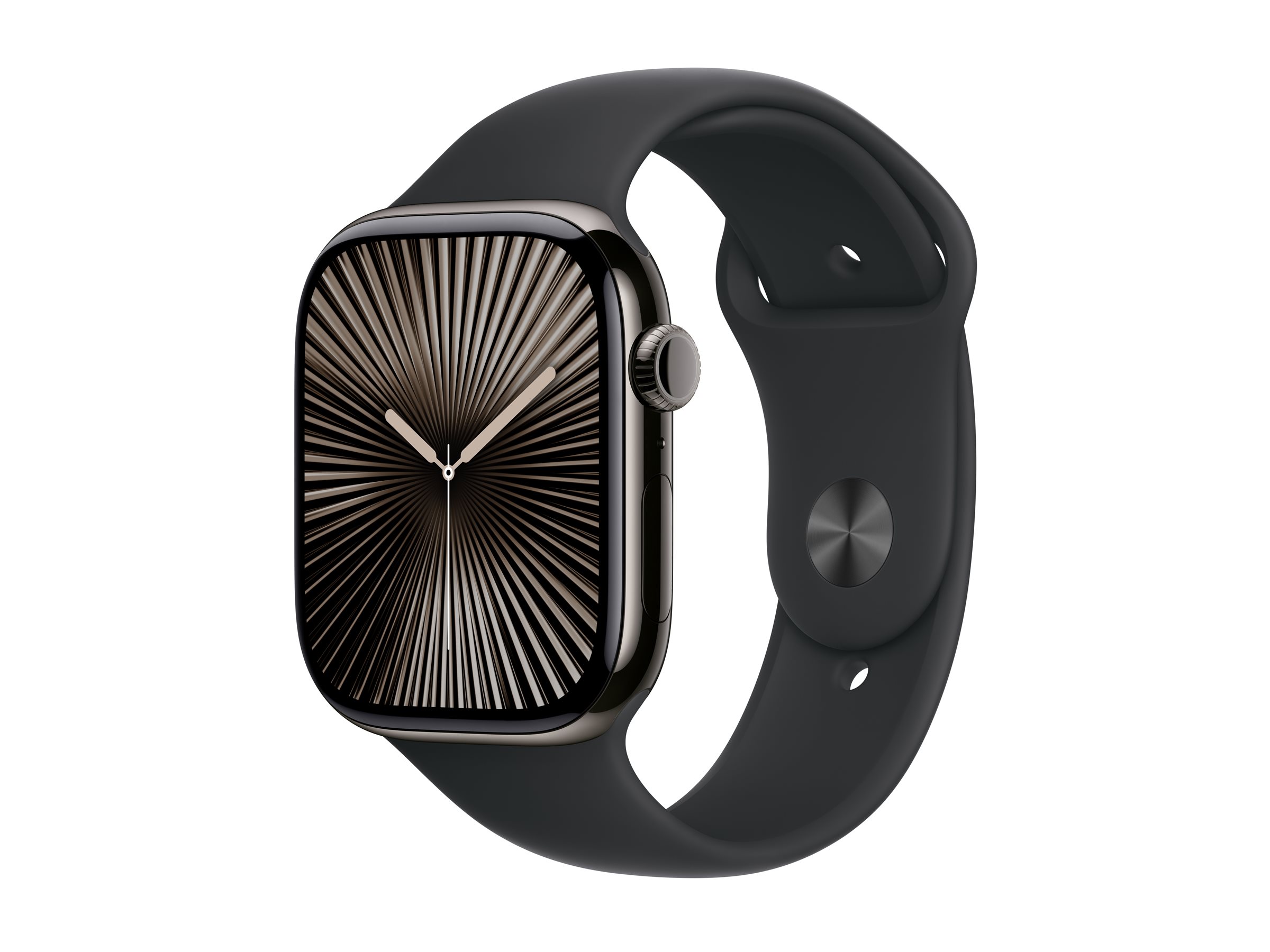 APPLE Watch Series 10 GPS + Cellular 46mm Slate Titanium Case with Black Sport Band - M/L APPLE Watch Series 10 GPS + Cellular 46mm Slate Titanium Case with Black Sport Band - M/L