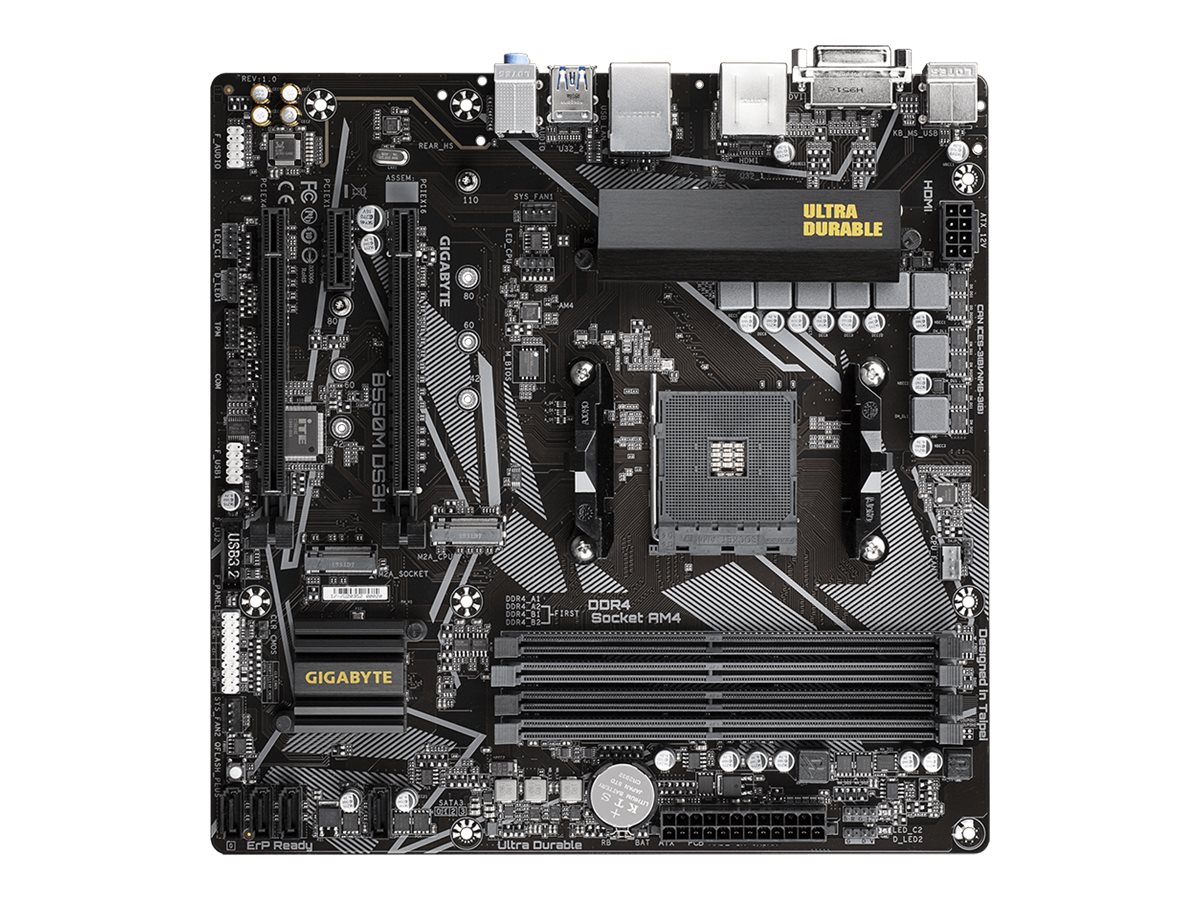 GIGABYTE B550M DS3H AM4 DDR4 2xM.2 4xSATA DVI-D HDMI mATX MB