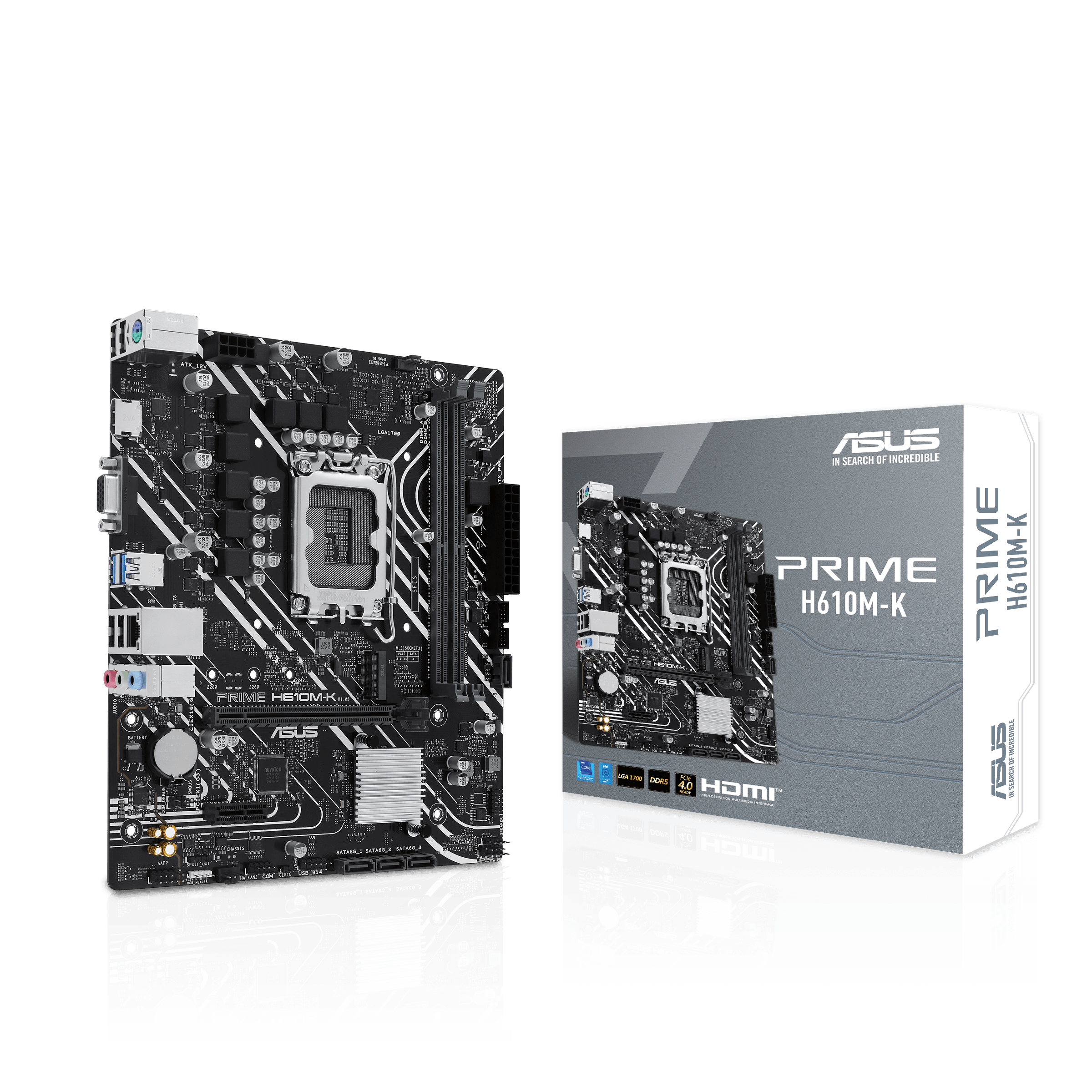 ASUS PRIME H610MK LGA 1700 2DDR5 microATX 4xSATA MB 1xHDMI 21 1xDSub 1xM2