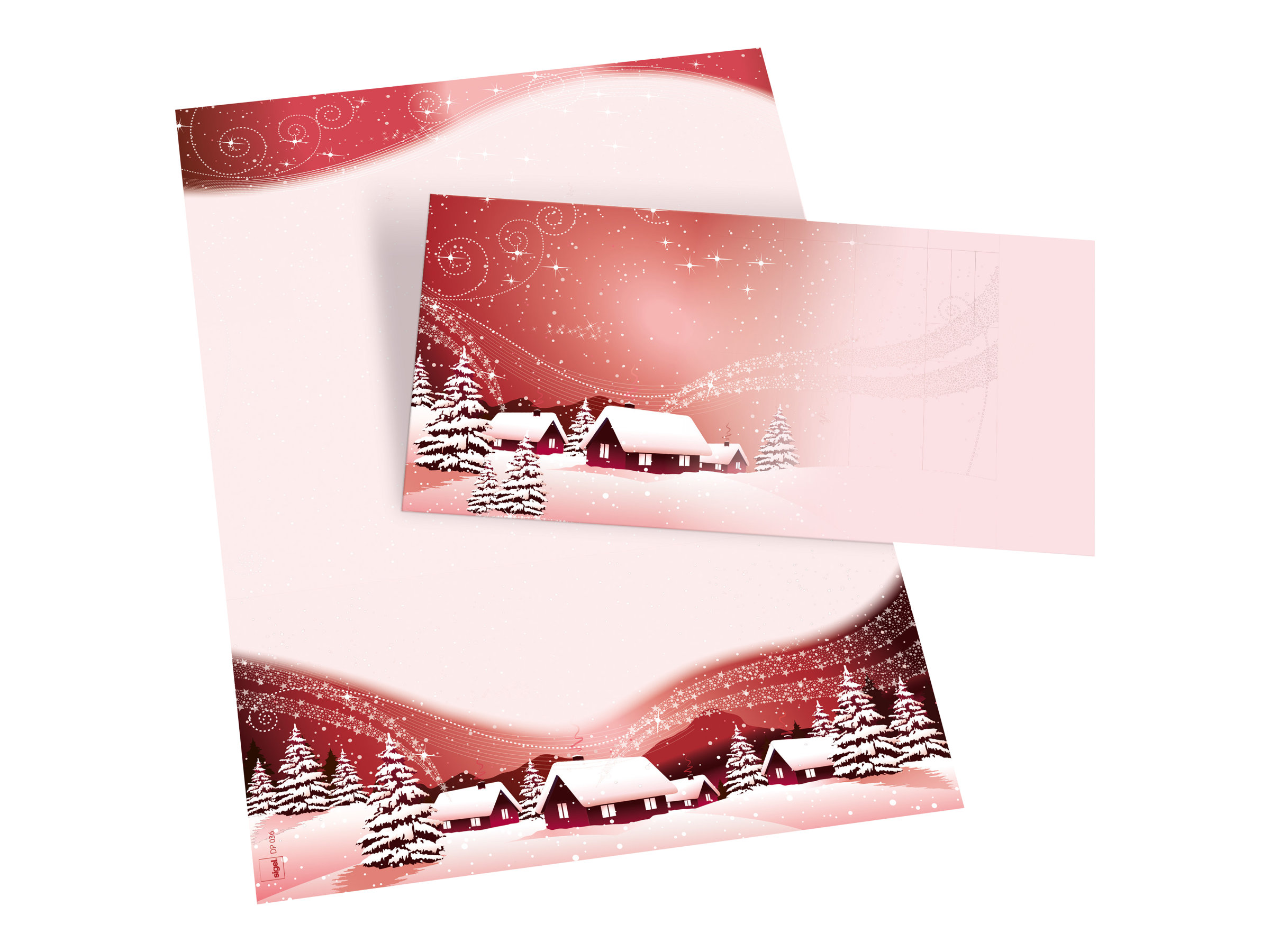 SIGEL Weihnachtsbriefumschlaege Silent Night DIN lang ohne Fenster