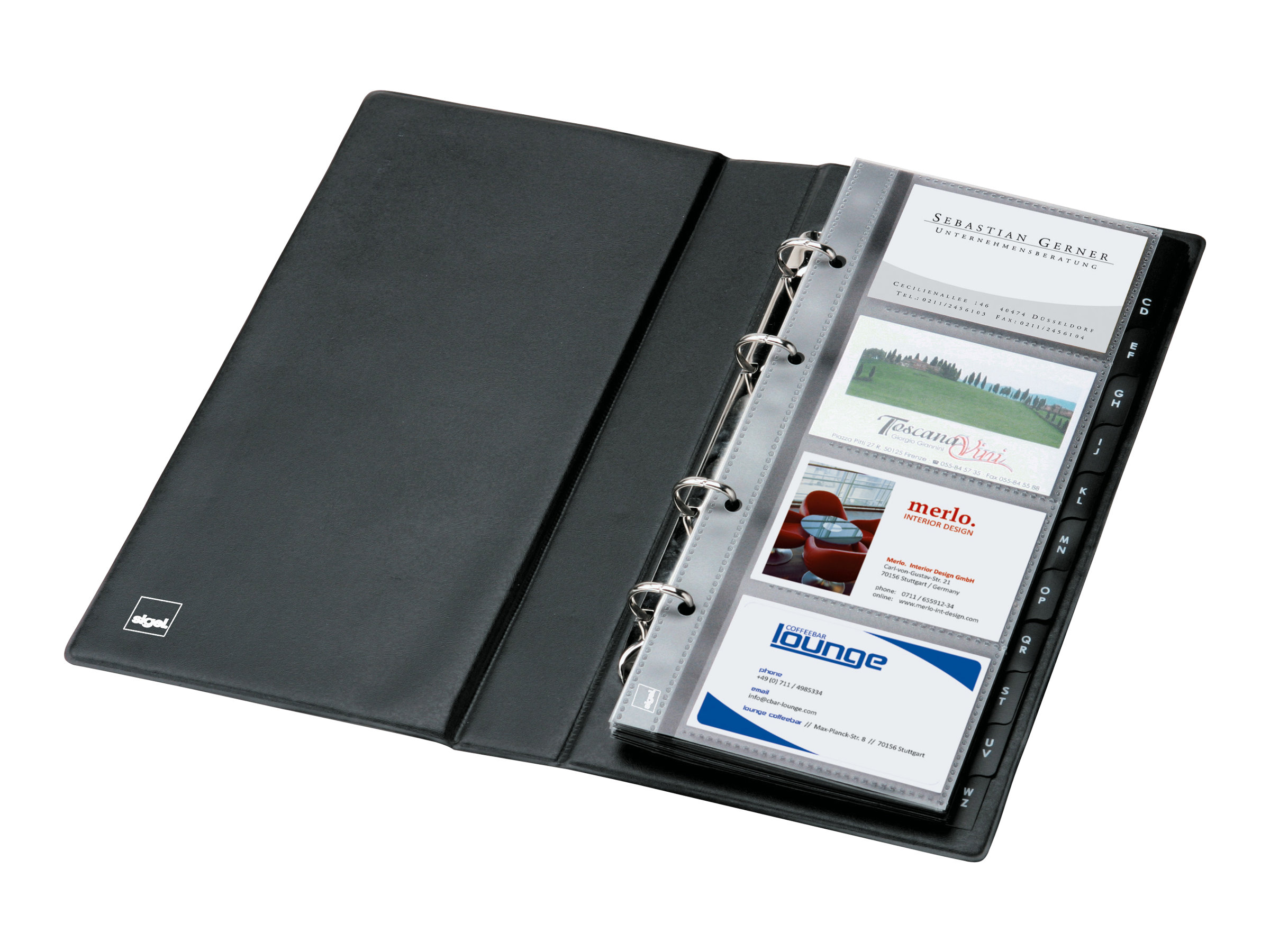 SIGEL Visitenkarten-Ringbuch schwarz