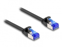 Delock RJ45 Flachband Patchkabel Stecker zu Stecker Cat.6A flexibel 1 m schwarz Delock RJ45 Flachband Patchkabel Stecker zu Stecker Cat.6A flexibel 1 m schwarz