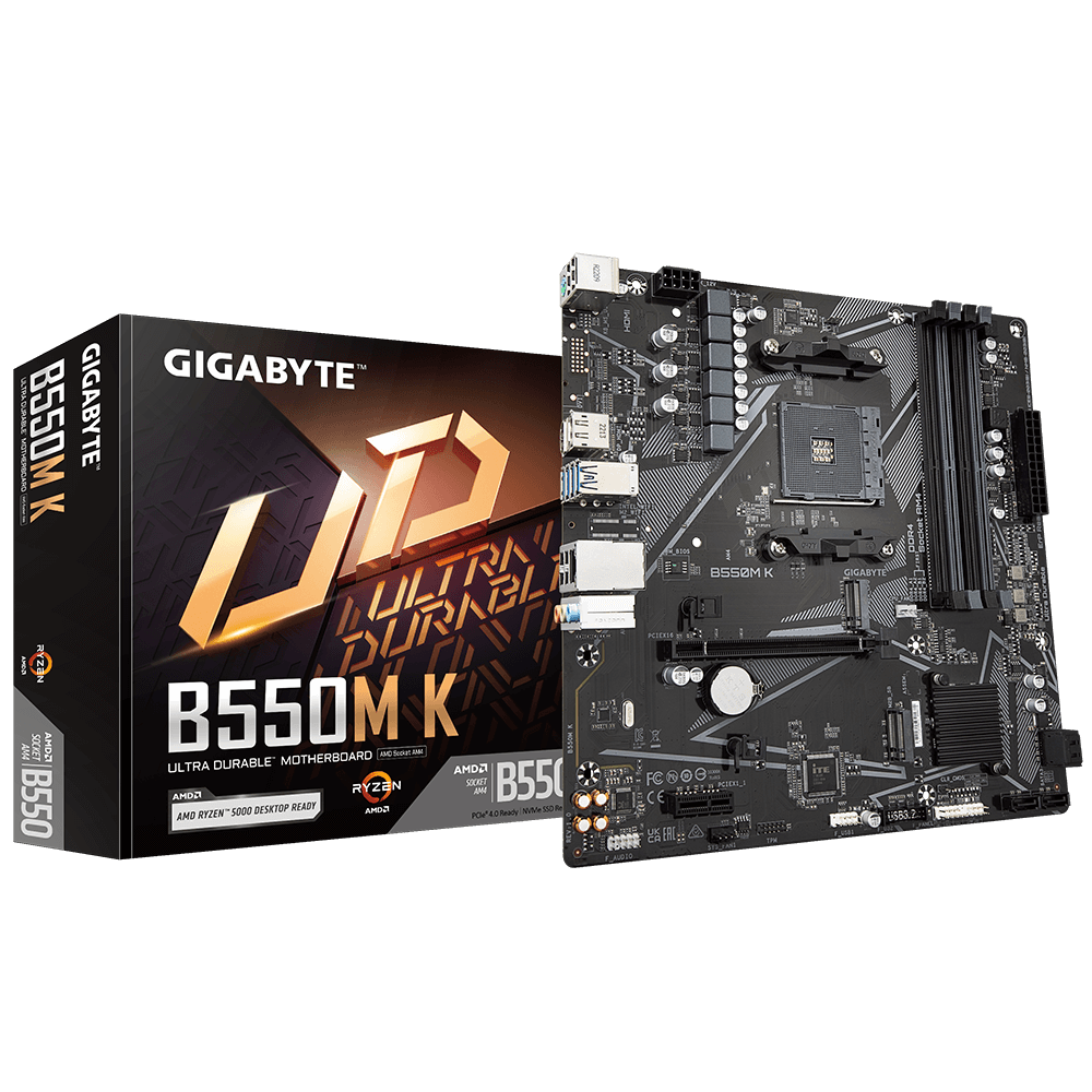GIGABYTE B550M K AM4 4xDDR4 mATX HDMI DP USB MB