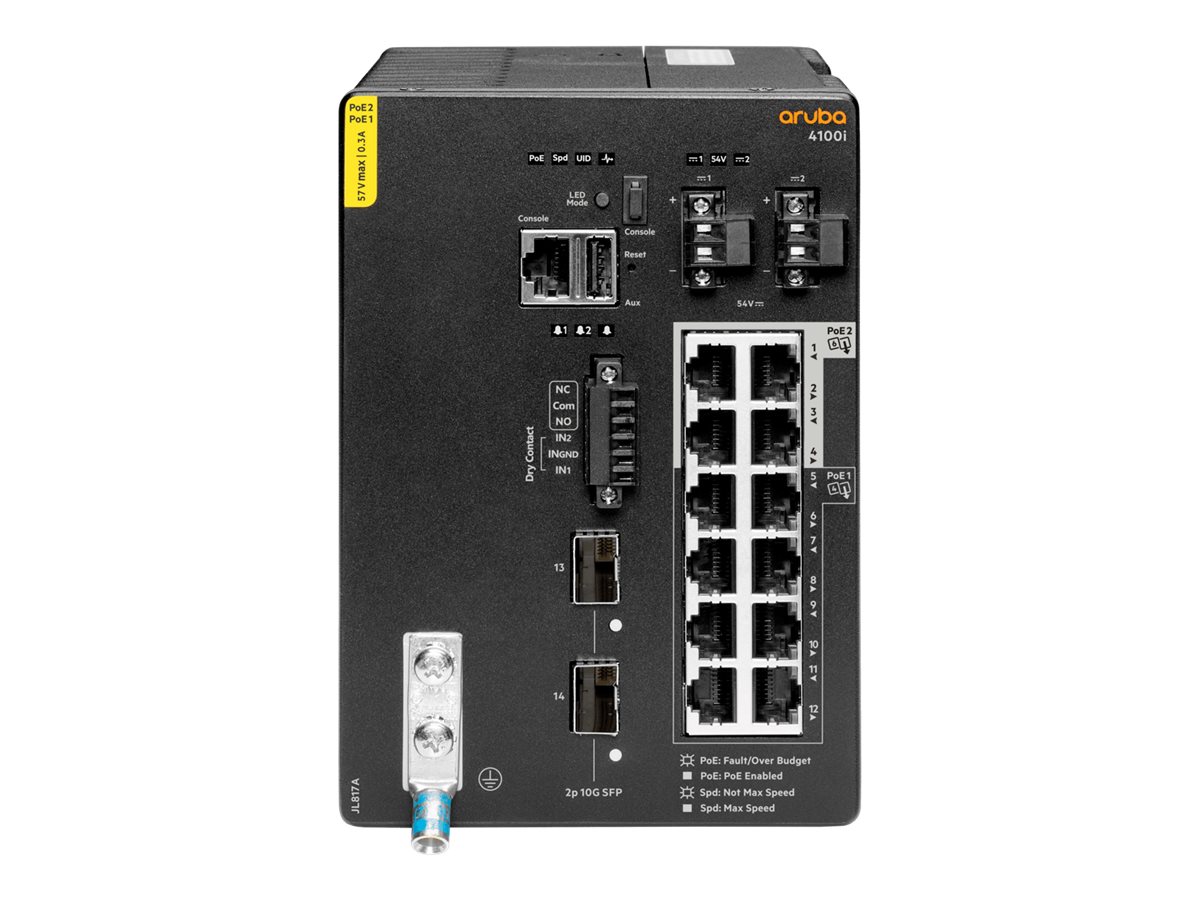 HPE Aruba CX 4100i Switch 12G 8 Port Class 4 PoE and 4 Port Class 6 PoE 2 SFP Layer 2 Web GUI CLI NetEdit REST APIs