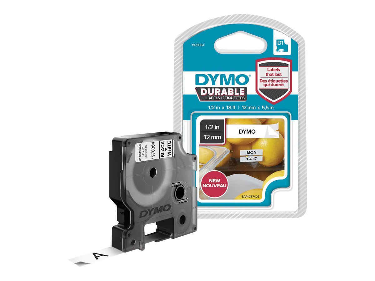 DYMO D1 Schriftband 12mm schwarz