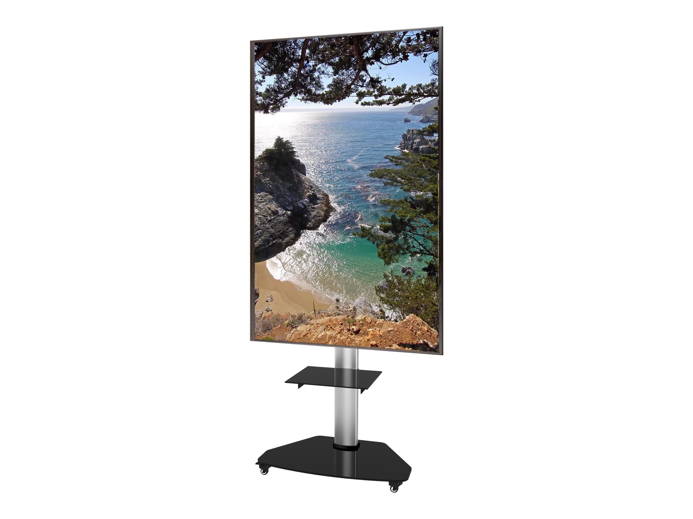 TECHLY TV Trolley silber fuer 37-70 LED LCD Fernseher max. VESA Groesse unterstuezt 600x400.Halterung kann um 90Grad gedreht werden. TECHLY TV Trolley silber fuer 37-70 LED LCD Fernseher max. VESA Groesse unterstuezt 600x400.Halterung kann um 90Grad gedreht werden.