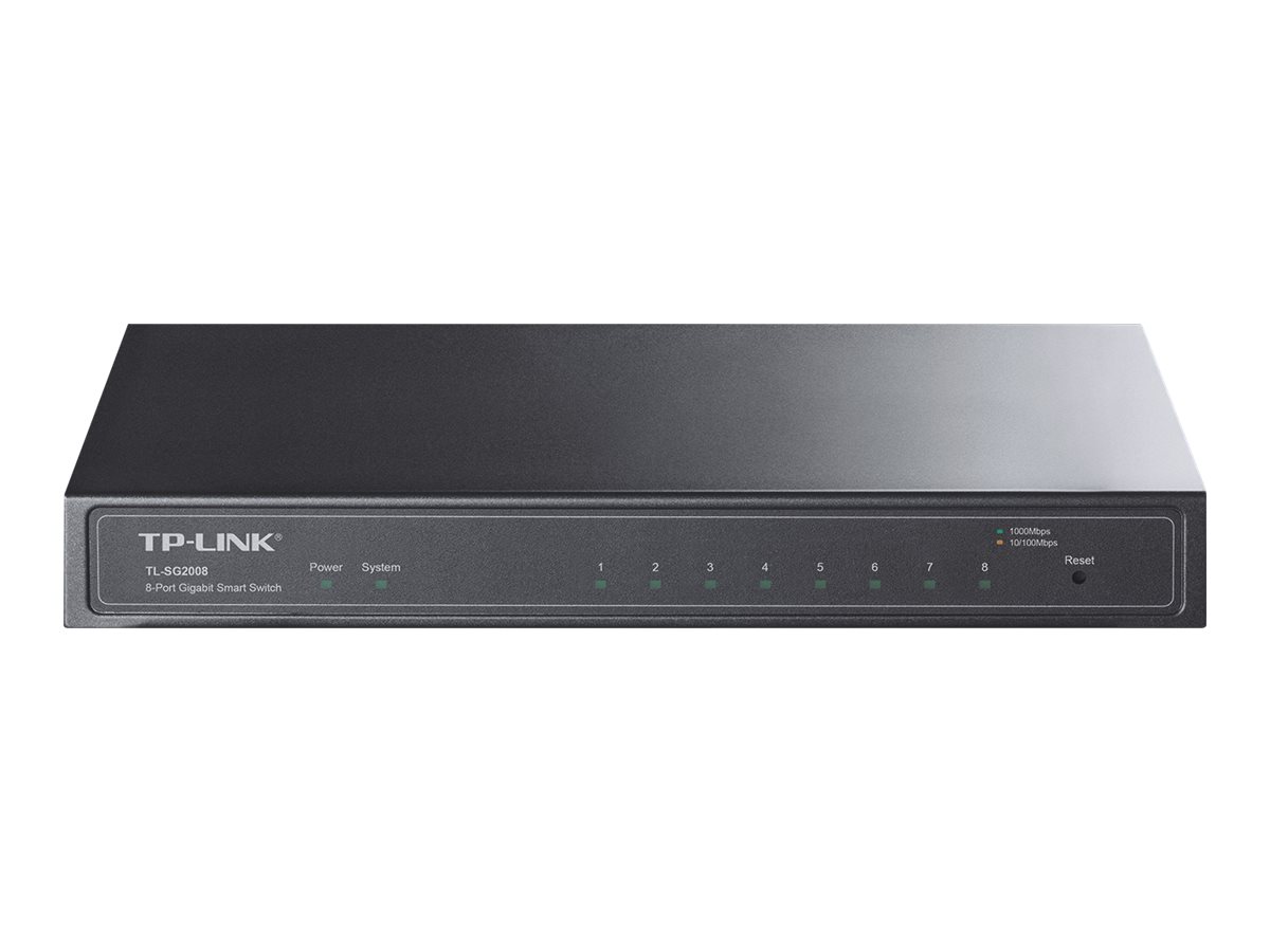 TP-LINK SG2008 Omada 8-Port Gigabit Smart Switch 8× Gigabit RJ45 (1 PD port) lüfterlos