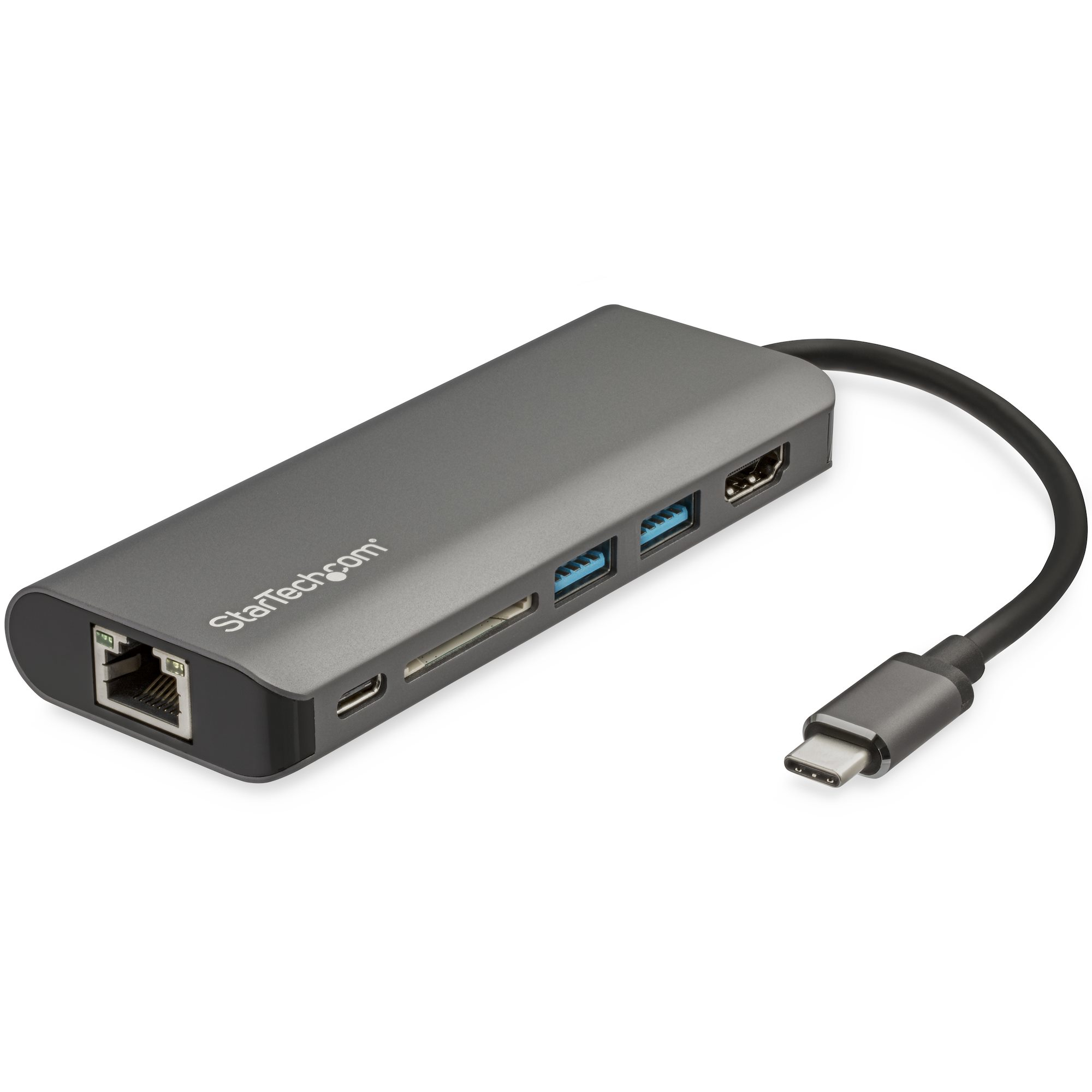 STARTECHCOM USB C Multiport Adapter with HDMI 4K Mac Windows SD 2x USBA 1x USBC 60W PD 30 USB C to USB 30 Hub
