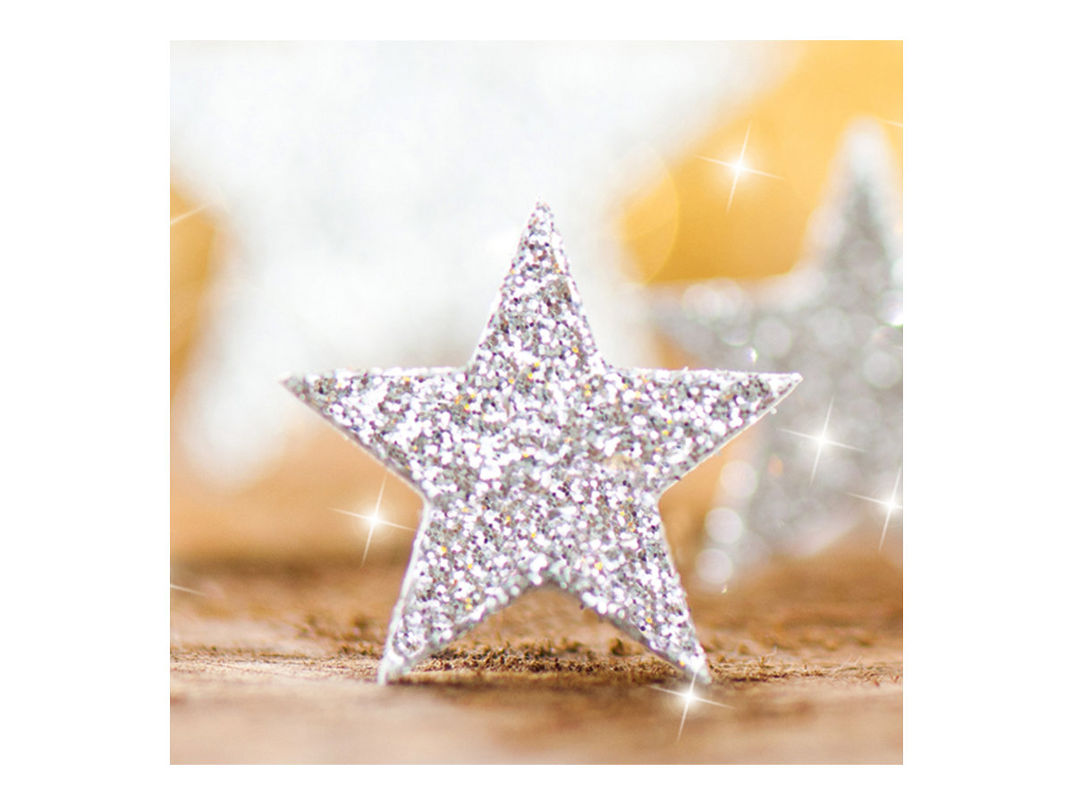 50 SIGEL Weihnachtsbriefumschlaege Glitter Star DIN lang ohne Fenster