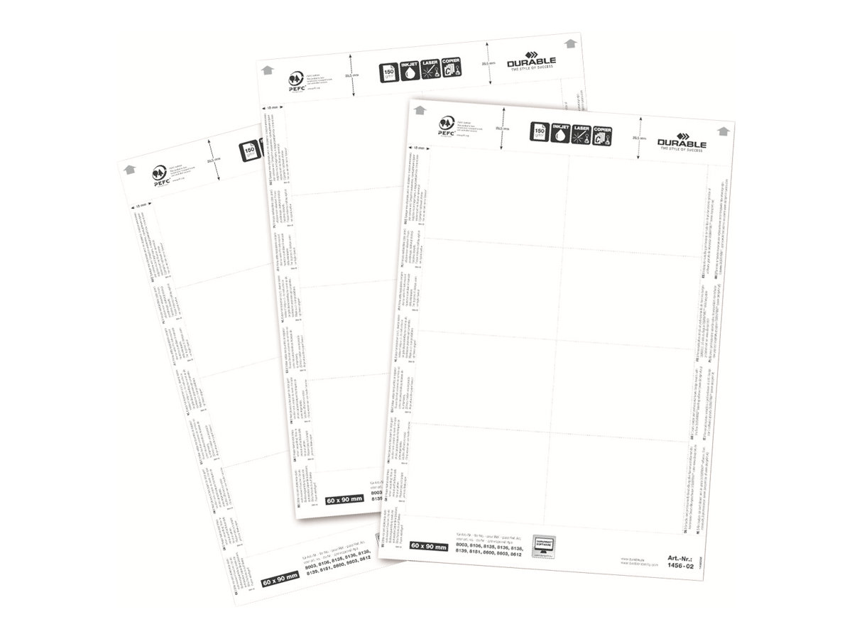 DURABLE Einsteckschilder fuer Namensschilder Badgemaker 9,0 x 6,0 cm, 160 St.