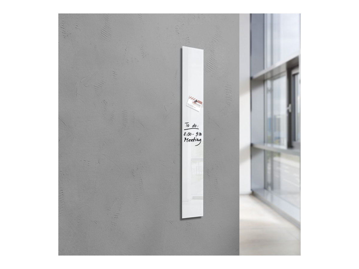SIGEL Glas-Magnettafel artverum® 12,0 x 78,0 cm weiss