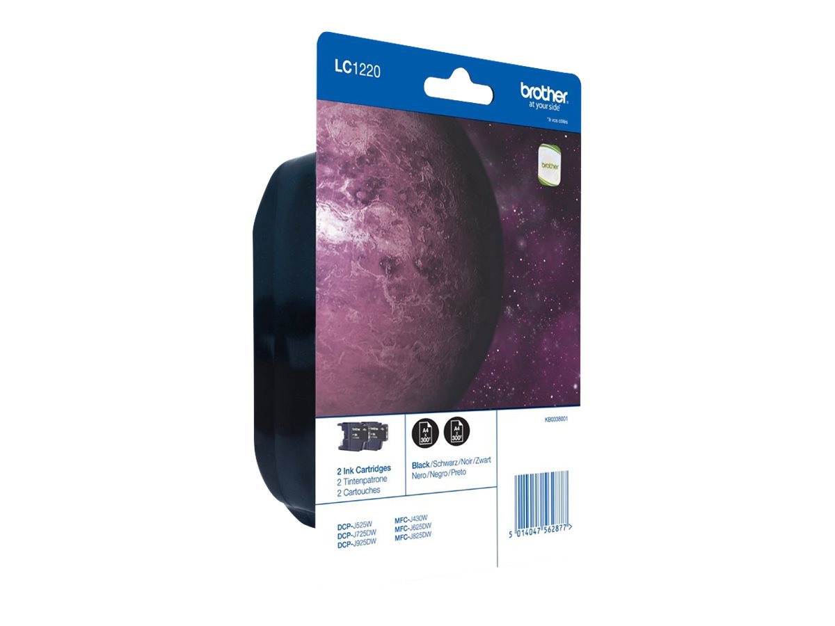 brother LC-1220BK schwarz Druckerpatronen, 2er-Set brother LC-1220BK schwarz Druckerpatronen, 2er-Set