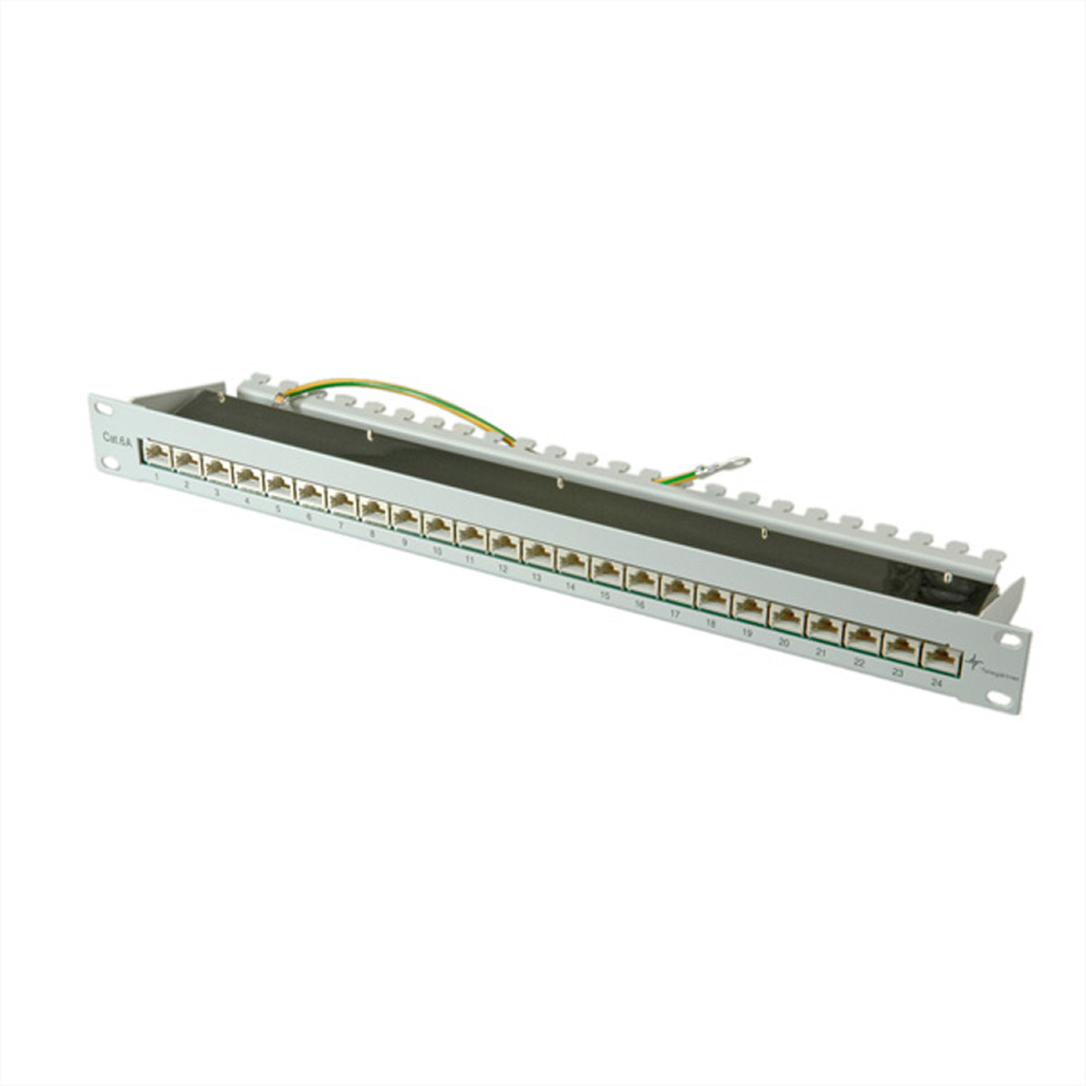 TGT Patchpanel 19 Cat6A ISO geschirmt 24xRJ45 MPP24-HS 1HE RAL7035
