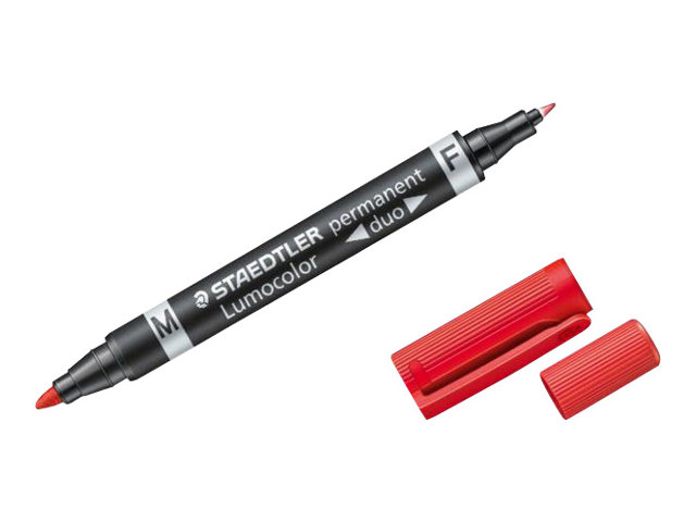 STAEDTLER Lumocolor duo Permanentmarker rot 0,6 - 1,5 mm, 10 St. STAEDTLER Lumocolor duo Permanentmarker rot 0,6 - 1,5 mm, 10 St.
