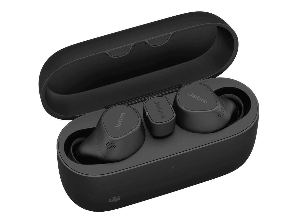 JABRA Evolve2 Buds MS True wireless earphones with mic inear Bluetooth active noise cancelling USBC via BT adapter black MS Te